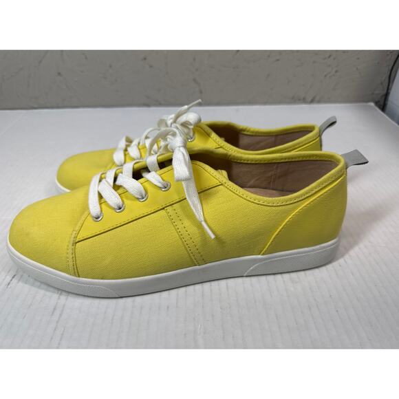 Vionic Lace-Up Casual Sneakers Pisces Canary Yellow A479130 Women’s Wide Size 10 - Picture 2 of 5
